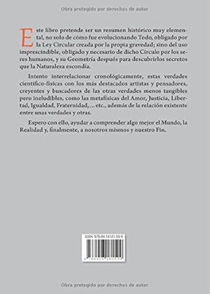 Contraportada del libro Elemental, de Luis Nuño, con un texto que resume la obra como una reflexión histórica, científica y filosófica sobre la evolución del mundo, la geometría y las grandes verdades humanas.
