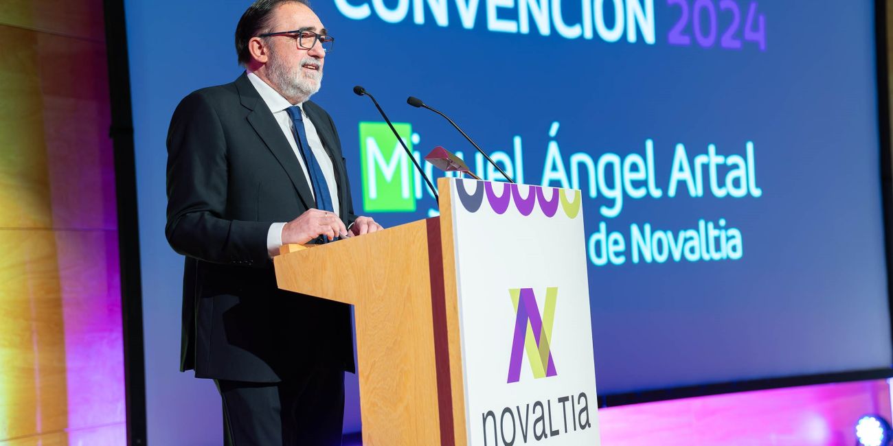 Miguel Ángel Artal, presidente de Novaltia, durante su intervención en la Convención 2024.